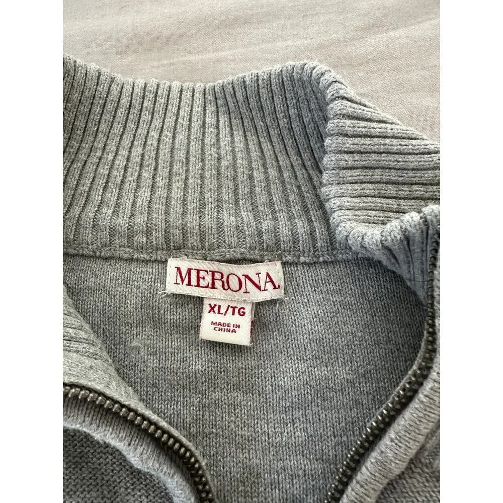 Merona Full Zip Men's Sweater sz XL